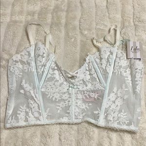 VS Bridal White Swarovski Bustier Lrg